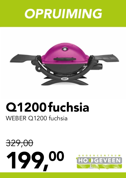 Gas BBQ WEBER Q1200 fuchsia